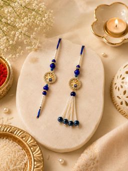 VIRAASI - Multi-Color Evil Eye Bhaiya Bhabhi Rakhi Gift Set