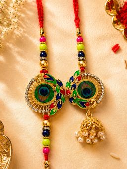 VIRAASI - Multi-Color Bhaiya Bhabhi Rakhi Gift Set