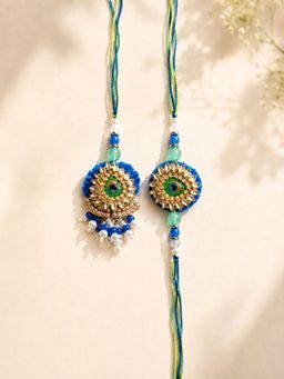 VIRAASI - Multi-Color Bhaiya Bhabhi Rakhi Gift Set