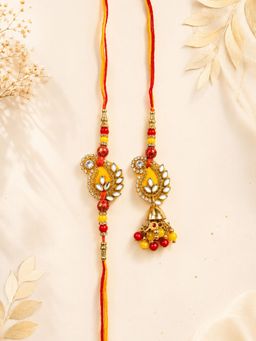 VIRAASI - Multi-Color Bhaiya Bhabhi Rakhi Gift Set