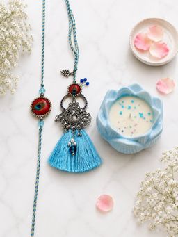 VIRAASI - Multi-Color Bhaiya Bhabhi Rakhi Gift Set