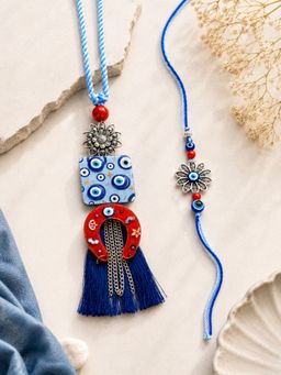 VIRAASI - Multi-Color Bhaiya Bhabhi Rakhi Gift Set