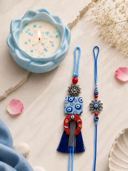 VIRAASI - Multi-Color Bhaiya Bhabhi Rakhi Gift Set