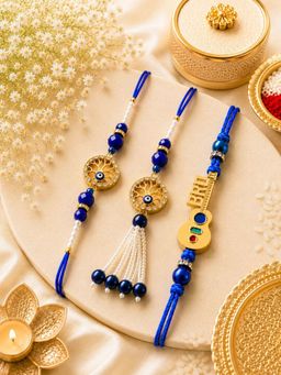 VIRAASI - Multi-Color Bhaiya Bhabhi Rakhi Gift Set
