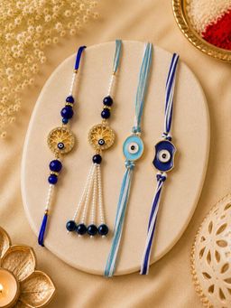 VIRAASI - Multi-Color Bhaiya Bhabhi Rakhi Gift Set