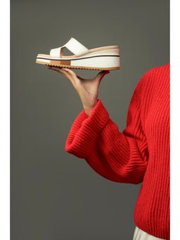 Heel Your Sole - Rhine White Wedge Sandals