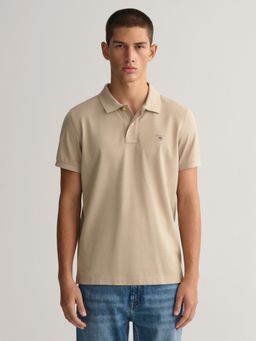 GANT - Men Beige Original Pique Polo T-Shirt