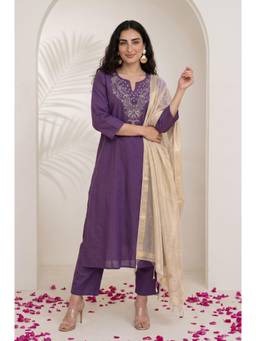 W - Gold Solid Tassels Dupatta