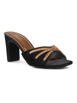 Inc.5 - Womens Black Ethnic Embellished Round Heels