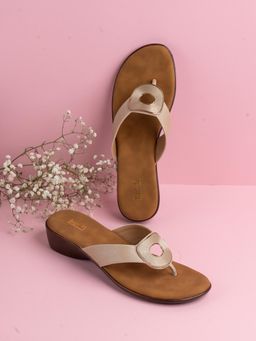 Inc.5 - Womens Beige Solid Round Toe Party Wear Heels