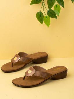 Inc.5 - Womens Tan Solid Round Toe Party Wear Heels