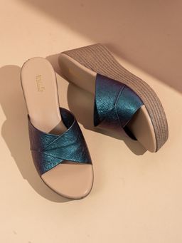 Inc.5 - Womens Blue Solid Round Toe Party Wear Heels