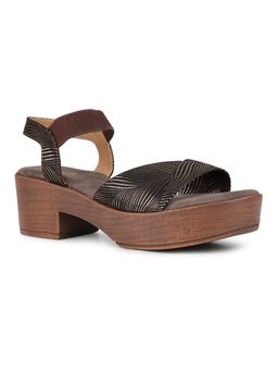 Inc.5 - Womens Gold Ethnic Solid Round Toe Heels