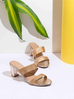 Inc.5 - Womens Rose Gold Ethnic Solid Round Toe Heels