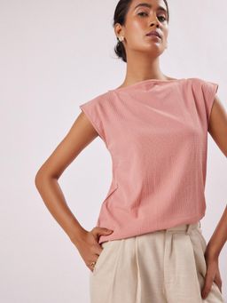 The Label Life - Blush Boat Neck top