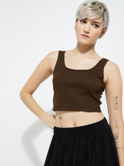 max - Women Ribbed Crop Tank Top