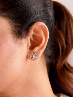 Voylla - Sacred Symbols Geometric Halo Studs Earrings