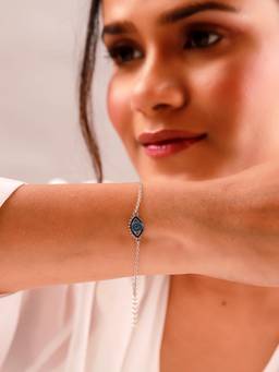 Voylla - Sacred Symbols Blue Eye Bracelet (Adjustable)