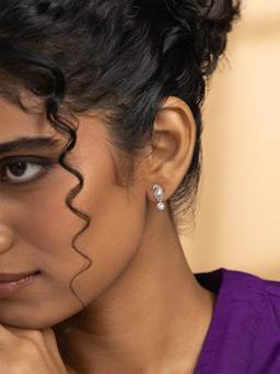 Shaya by CaratLane - Rasm Riwaaz Earrings in 925 Oxidised Silver
