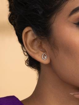 Shaya by CaratLane - Raunak Studs Earrings in 925 Oxidised Silver