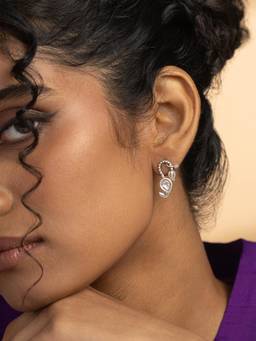 Shaya by CaratLane - Harsh Ullas Studs Earrings in 925 Oxidised Silver