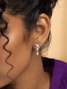 Shaya by CaratLane - Geet Gazal Earrings in 925 Oxidised Silver