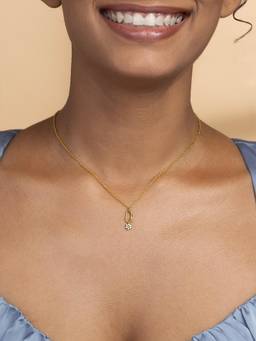 Shaya by CaratLane - Link of Blossoms Necklace in Gold Plated 925 Silver