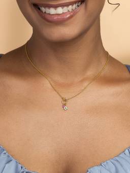 Shaya by CaratLane - Vintage Bloom Necklace in Gold Plated 925 Silver