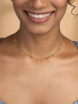 Shaya by CaratLane - Garland of Love Necklace in Gold Plated 925 Silver