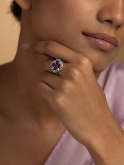 Shaya by CaratLane - Feeling Chellame Oxidised Ring in 925 Silver
