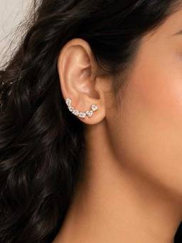 ZAISHA - Seraphine Arc Studs Earrings - 18K Gold Plated