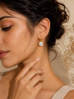 ZAISHA - Solis Crystal Earrings - 18k Gold Plated