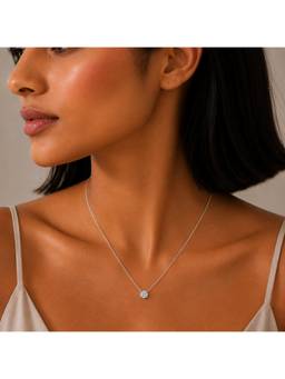 MINOUS - Silver Solitaire Necklace