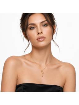 MINOUS - Silver Leaf Drop Necklace