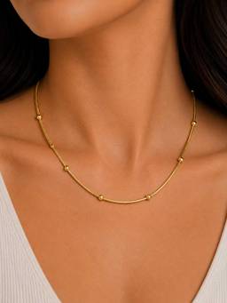ZAISHA - Orla Bead Necklace - 18K Gold Plated