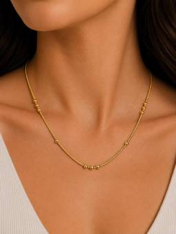 ZAISHA - Vesper Bead Necklace - 18K Gold Plated