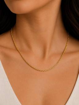 ZAISHA - Vela Link Chain Necklace - 18K Gold Plated