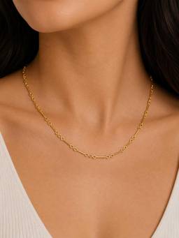 ZAISHA - Eclipse Link Chain Necklace - 18K Gold Plated