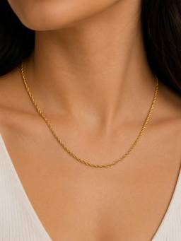 ZAISHA - Maison Rope Chain Necklace - 18K Gold Plated