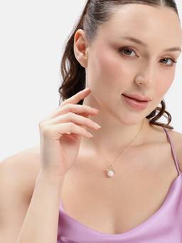 MINOUS - Silver Heavenly Pearl Wing Gold Necklace