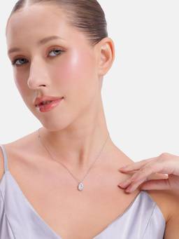 MINOUS - Silver Graceful Spark Drop Necklace