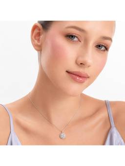 MINOUS - Silver Minimal Round Halo Necklace