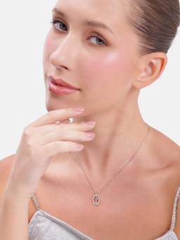 MINOUS - Silver Divine Pink Radiance Necklace