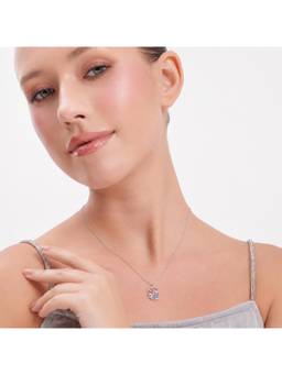 MINOUS - Silver Multi Stone Oval Necklace