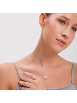 MINOUS - 925 Silver Luxe Circle of Love Sterling Silver Necklace