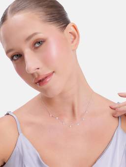 MINOUS - 925 Silver Starlight Station Drop Necklace