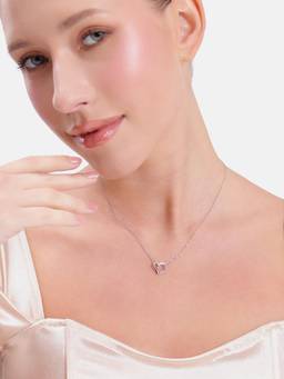 MINOUS - 925 Silver Interlocked Heart Necklace