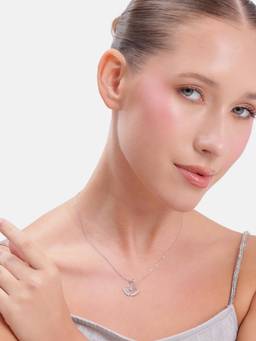 MINOUS - Silver Grace Fan Shaped Halo Necklace