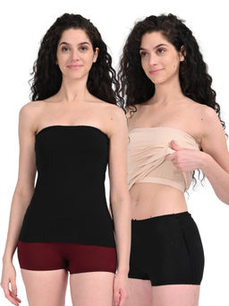 Adira - Women Multi-Color Solid Slips & Camisole (Pack of 2)