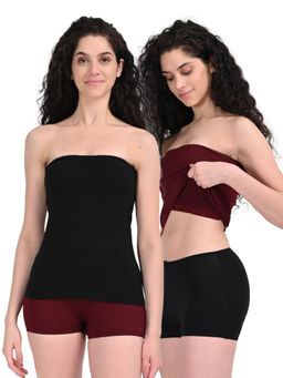 Adira - Women Multi-Color Solid Slips & Camisole (Pack of 2)